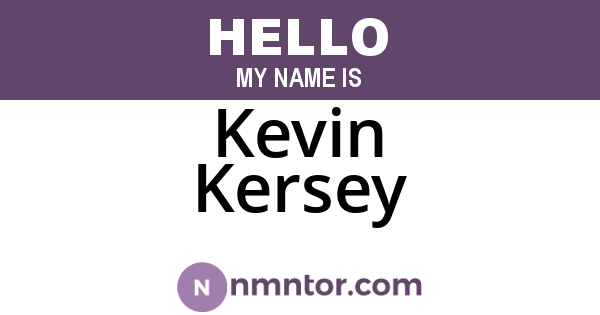 Kevin Kersey