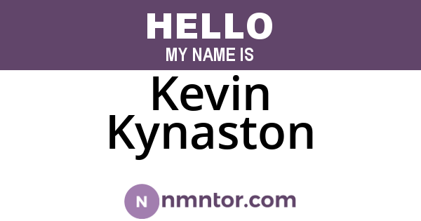 Kevin Kynaston