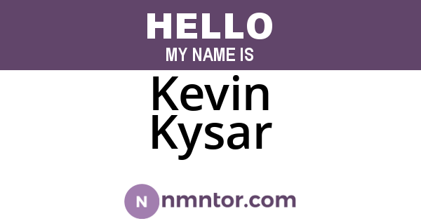 Kevin Kysar