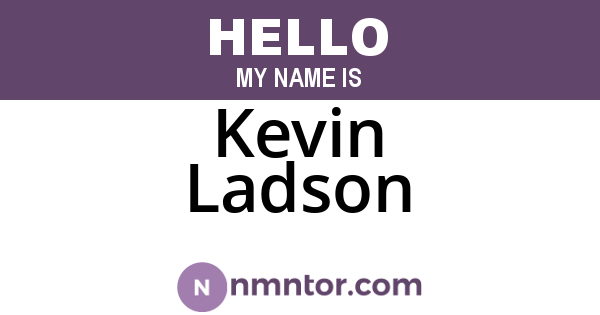 Kevin Ladson