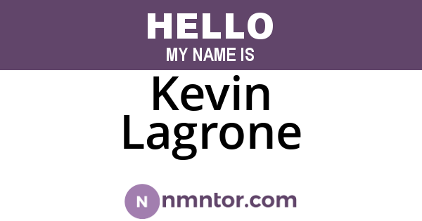 Kevin Lagrone