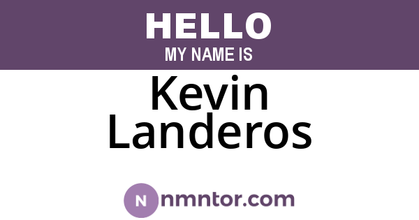 Kevin Landeros