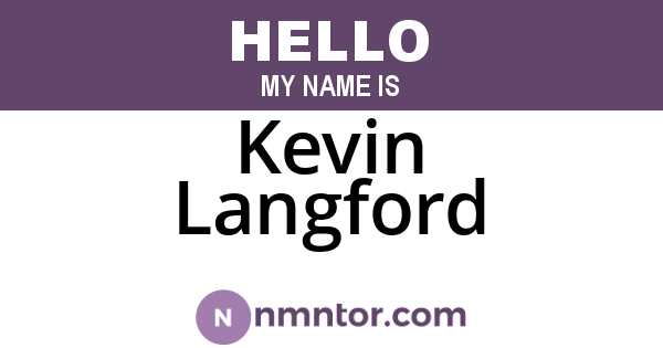 Kevin Langford