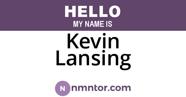 Kevin Lansing