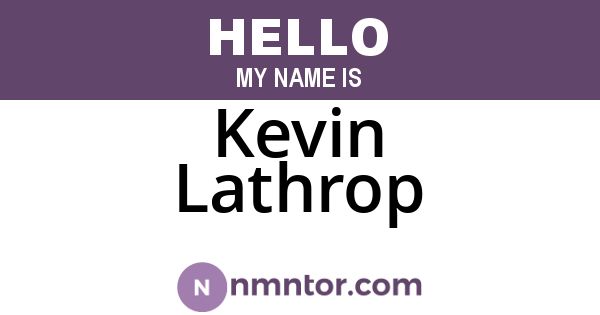 Kevin Lathrop