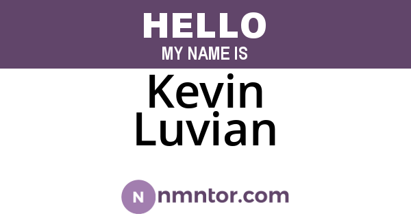 Kevin Luvian