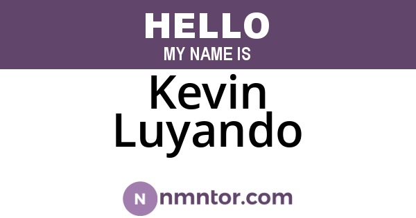 Kevin Luyando