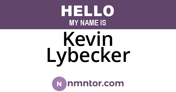Kevin Lybecker