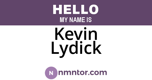 Kevin Lydick