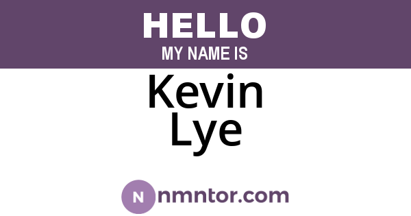 Kevin Lye