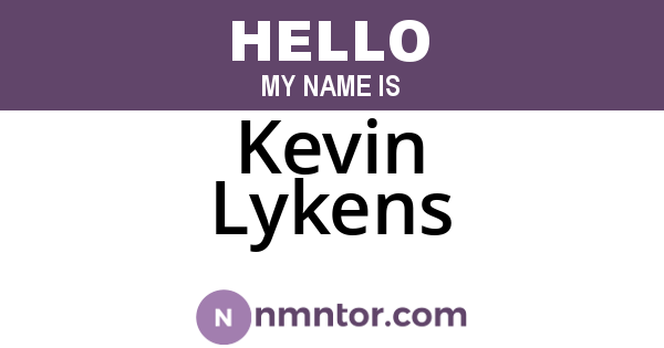 Kevin Lykens