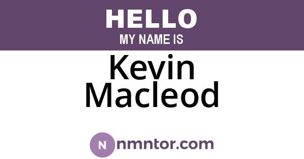 Kevin Macleod
