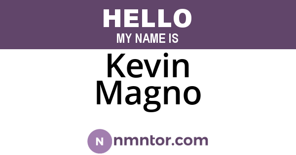 Kevin Magno