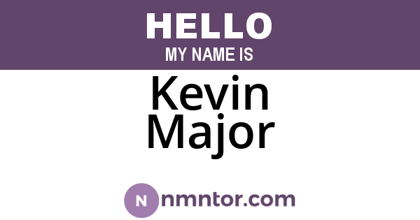 Kevin Major