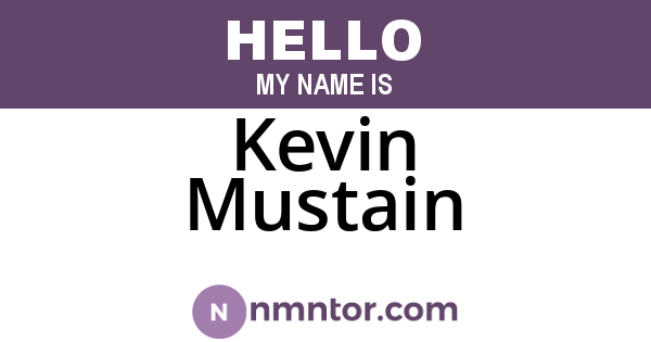 Kevin Mustain