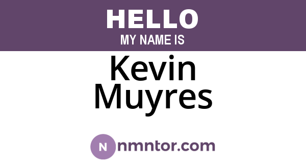 Kevin Muyres