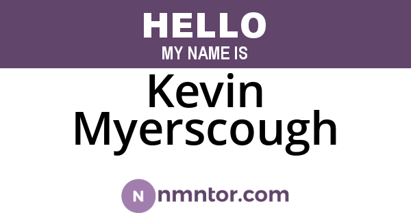 Kevin Myerscough