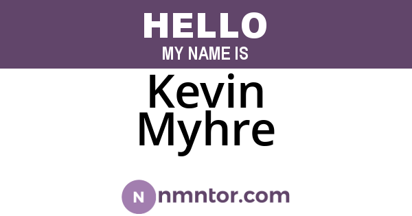 Kevin Myhre