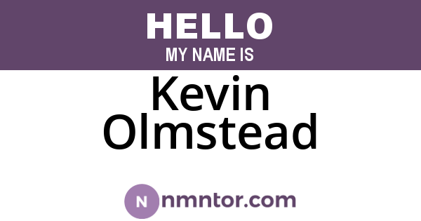 Kevin Olmstead