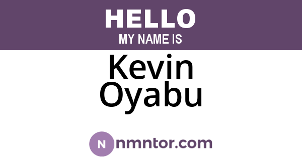 Kevin Oyabu