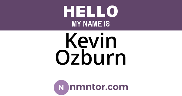 Kevin Ozburn