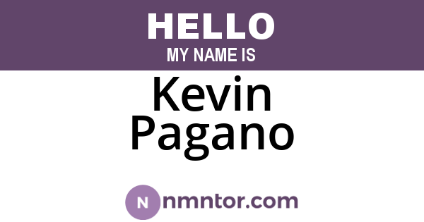 Kevin Pagano