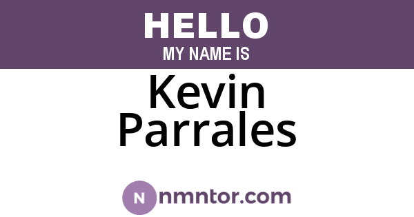 Kevin Parrales
