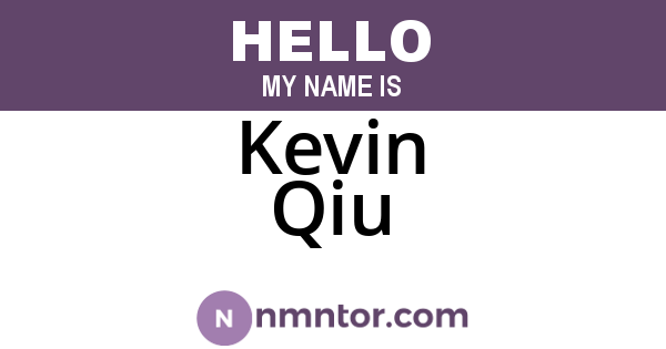 Kevin Qiu