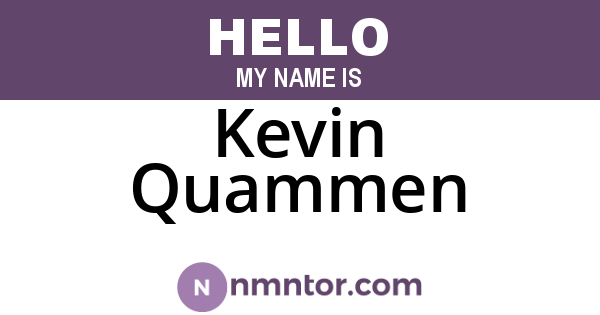 Kevin Quammen