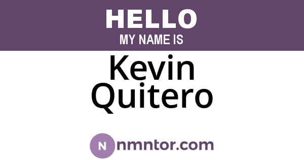Kevin Quitero
