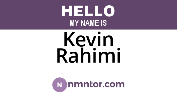 Kevin Rahimi