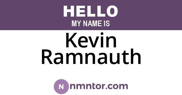 Kevin Ramnauth
