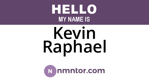 Kevin Raphael