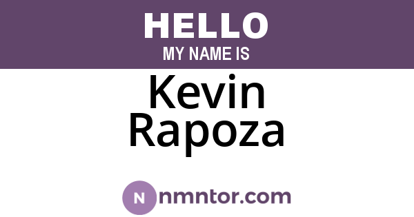 Kevin Rapoza