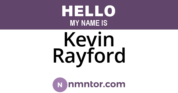 Kevin Rayford
