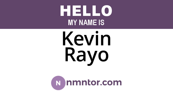 Kevin Rayo