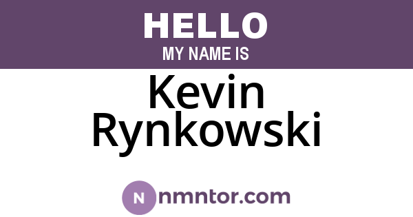 Kevin Rynkowski