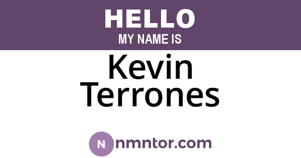 Kevin Terrones