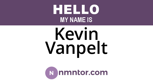 Kevin Vanpelt