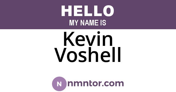 Kevin Voshell
