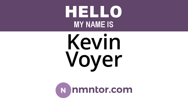 Kevin Voyer