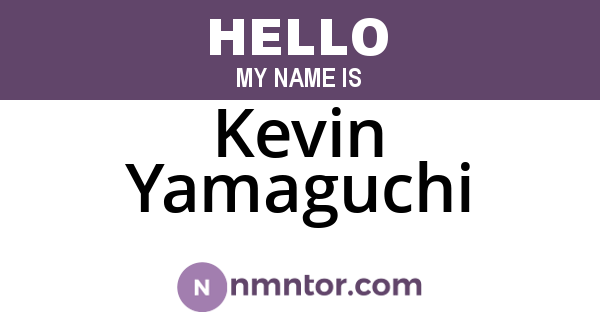 Kevin Yamaguchi