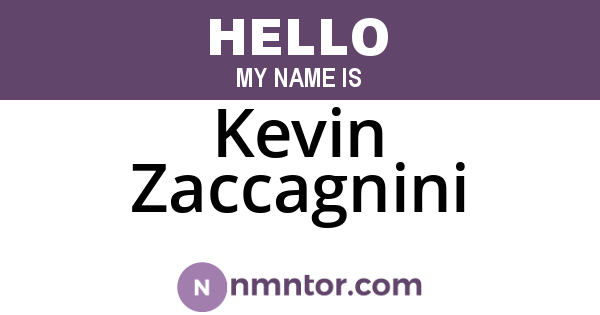 Kevin Zaccagnini