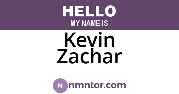 Kevin Zachar