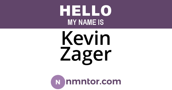 Kevin Zager