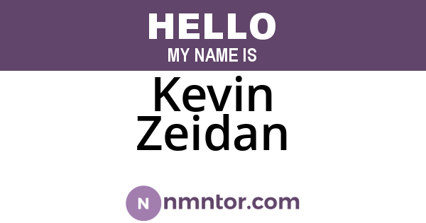 Kevin Zeidan