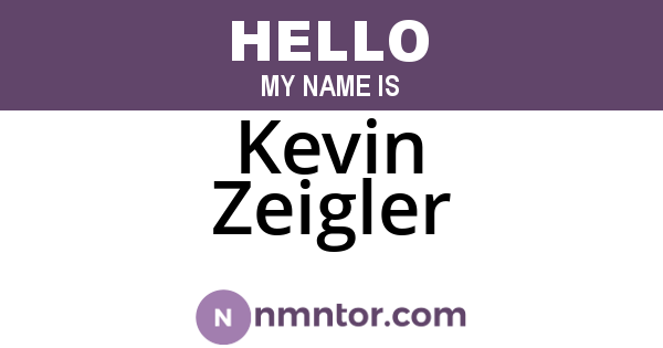 Kevin Zeigler