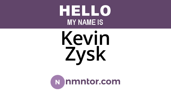 Kevin Zysk