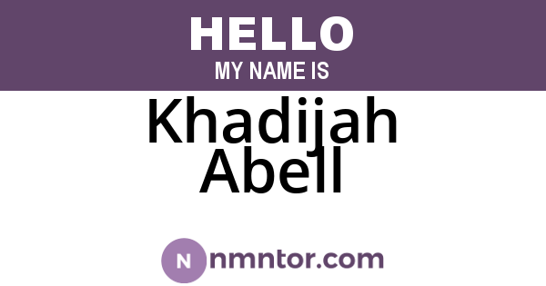 Khadijah Abell