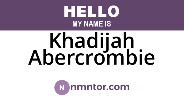 Khadijah Abercrombie